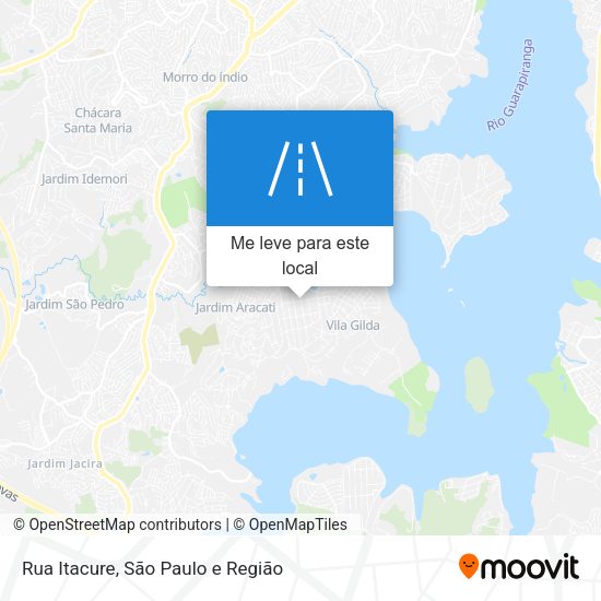 Rua Itacure mapa