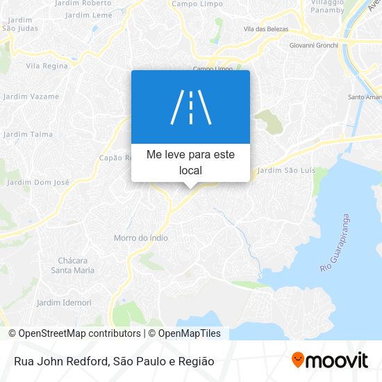 Rua John Redford mapa