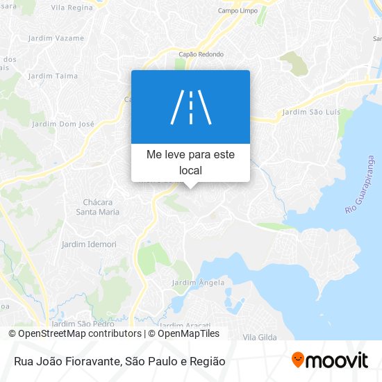 Rua João Fioravante mapa