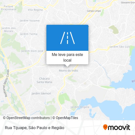 Rua Tijuape mapa