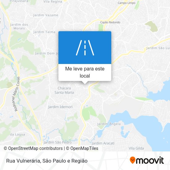 Rua Vulnerária mapa