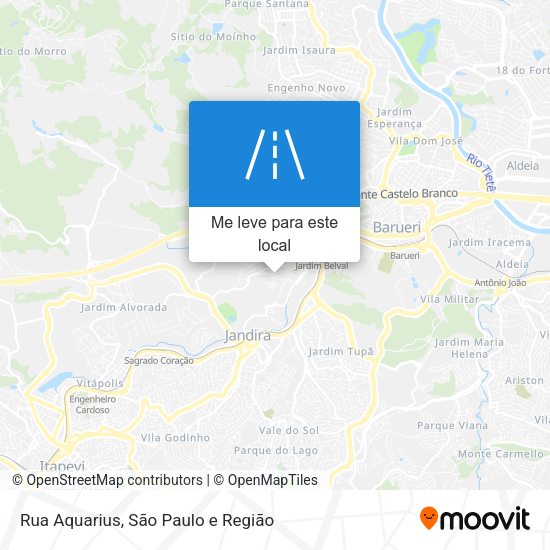 Rua Aquarius mapa
