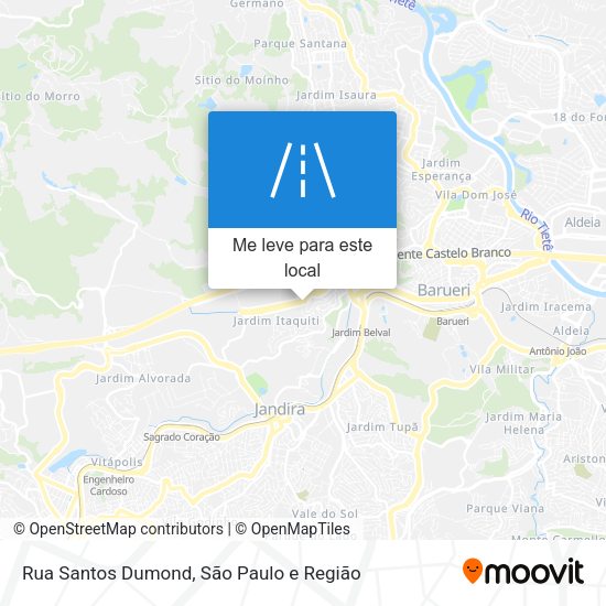Rua Santos Dumond mapa