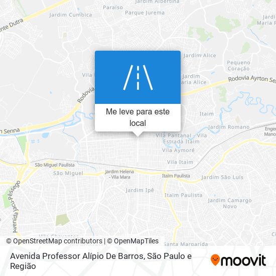 Avenida Professor Alípio De Barros mapa