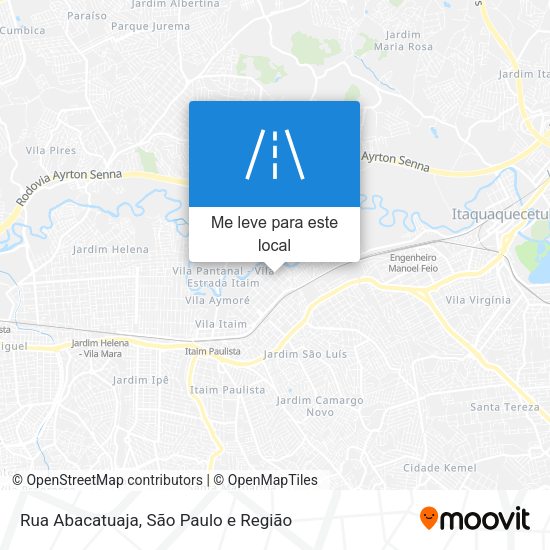 Rua Abacatuaja mapa