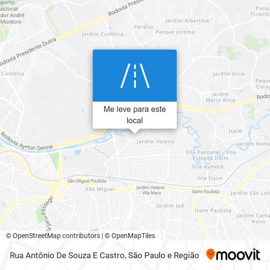 Rua Antônio De Souza E Castro mapa