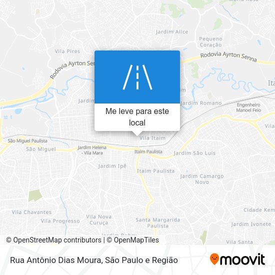 Rua Antônio Dias Moura mapa