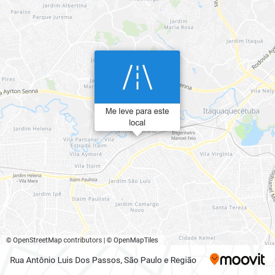 Rua Antônio Luis Dos Passos mapa