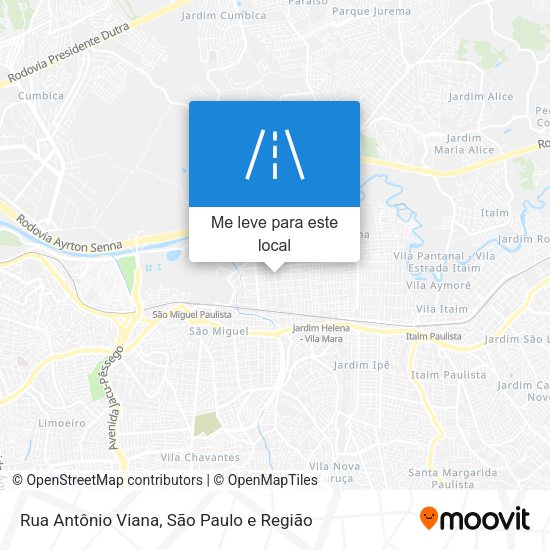 Rua Antônio Viana mapa