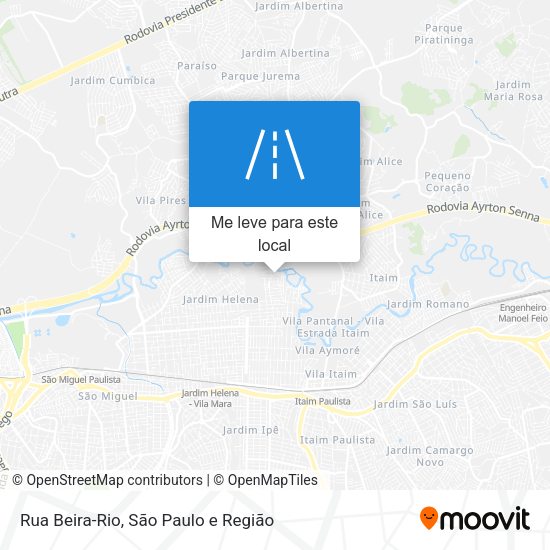 Rua Beira-Rio mapa