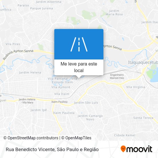 Rua Benedicto Vicente mapa