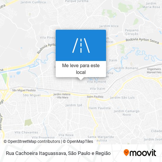 Rua Cachoeira Itaguassava mapa