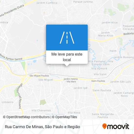 Rua Carmo De Minas mapa
