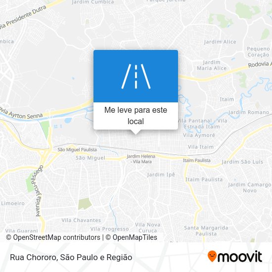 Rua Chororo mapa