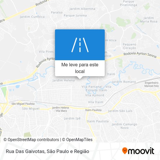 Rua Das Gaivotas mapa
