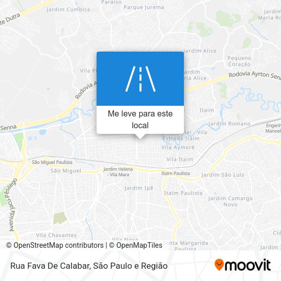 Rua Fava De Calabar mapa