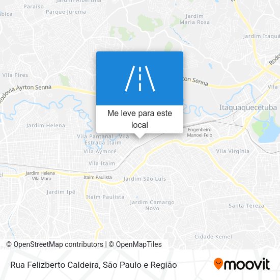Rua Felizberto Caldeira mapa