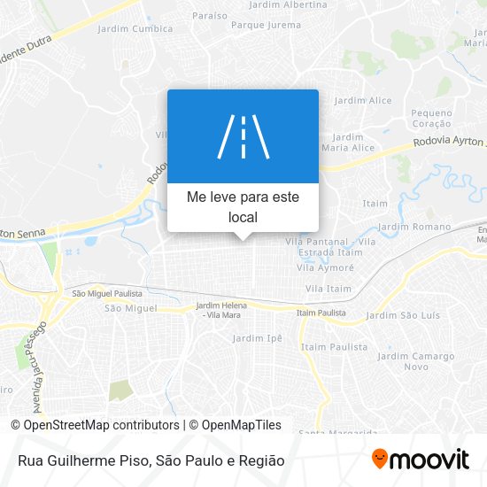 Rua Guilherme Piso mapa