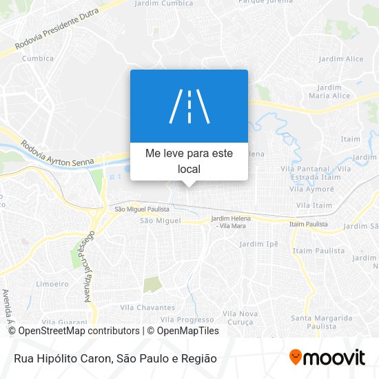 Rua Hipólito Caron mapa