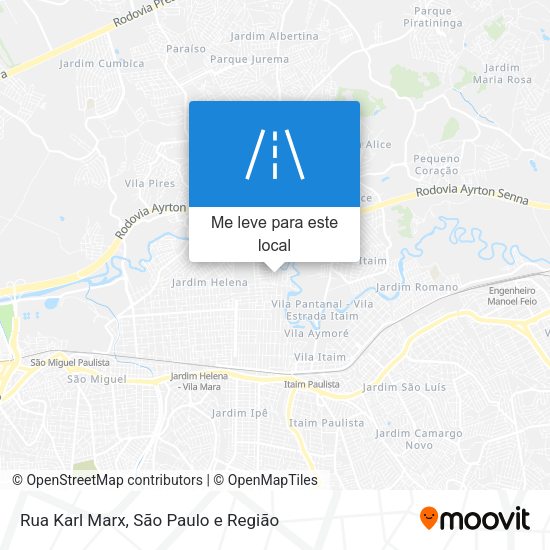 Rua Karl Marx mapa