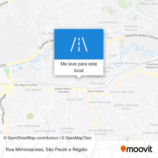 Rua Mimosaceas mapa