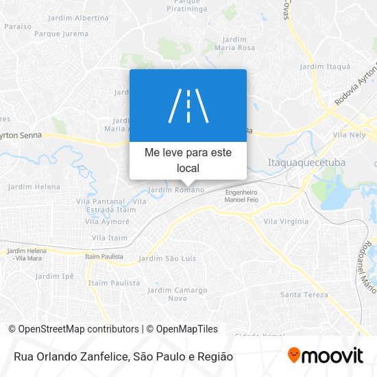 Rua Orlando Zanfelice mapa