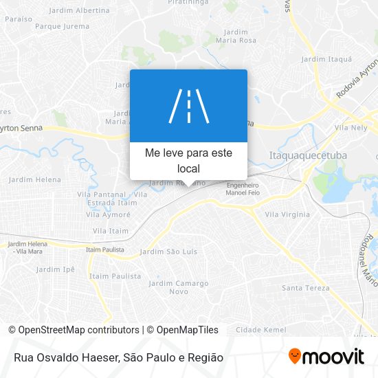 Rua Osvaldo Haeser mapa
