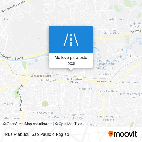 Rua Piabucu mapa
