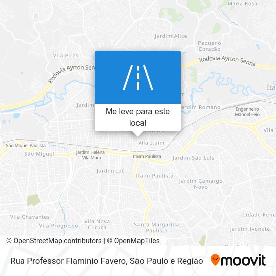 Rua Professor Flaminio Favero mapa
