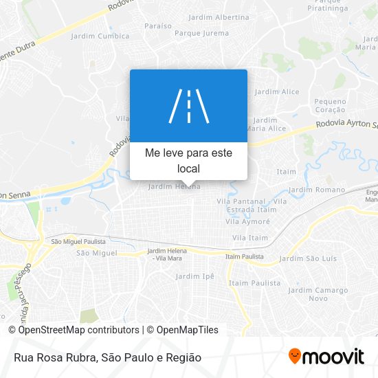 Rua Rosa Rubra mapa