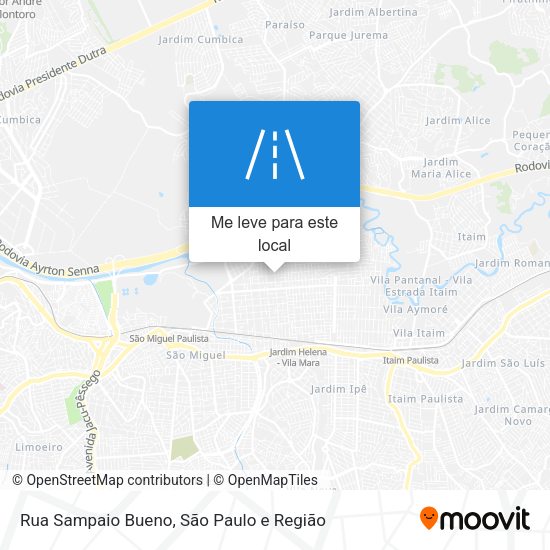 Rua Sampaio Bueno mapa