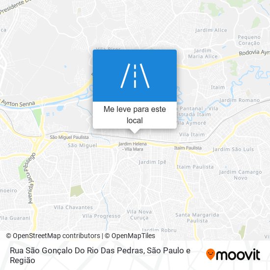 Rua São Gonçalo Do Rio Das Pedras mapa