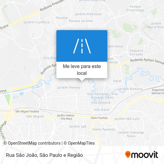 Rua São João mapa