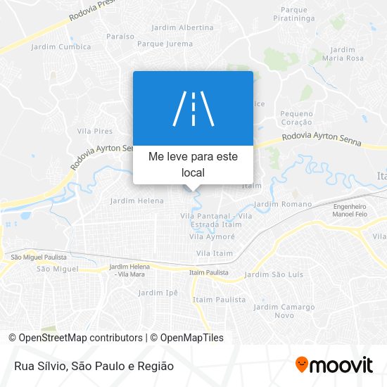 Rua Sílvio mapa