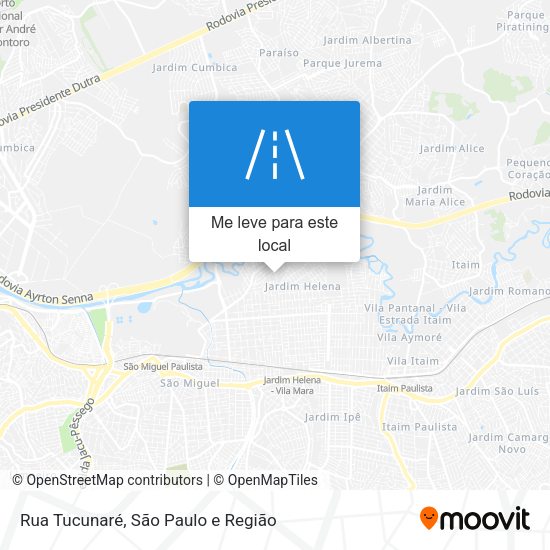 Rua Tucunaré mapa