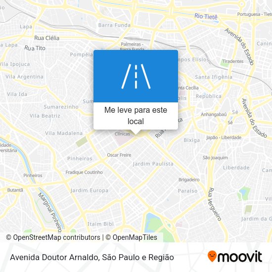 Avenida Doutor Arnaldo mapa