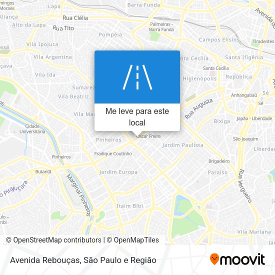 Avenida Rebouças mapa