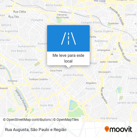 Rua Augusta mapa