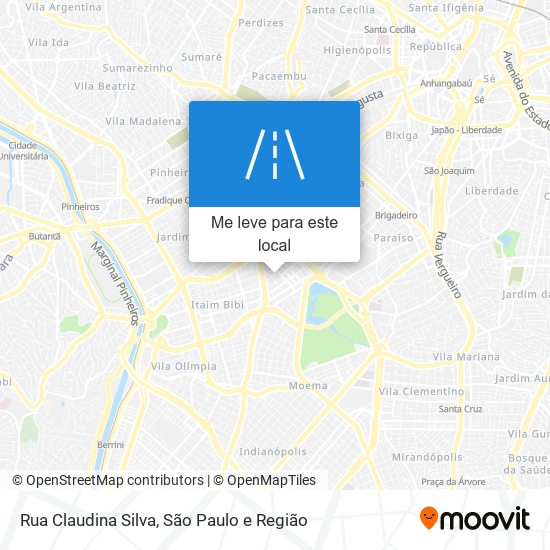 Rua Claudina Silva mapa