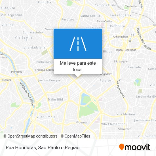 Rua Honduras mapa