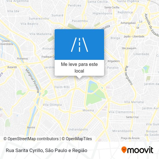 Rua Sarita Cyrillo mapa