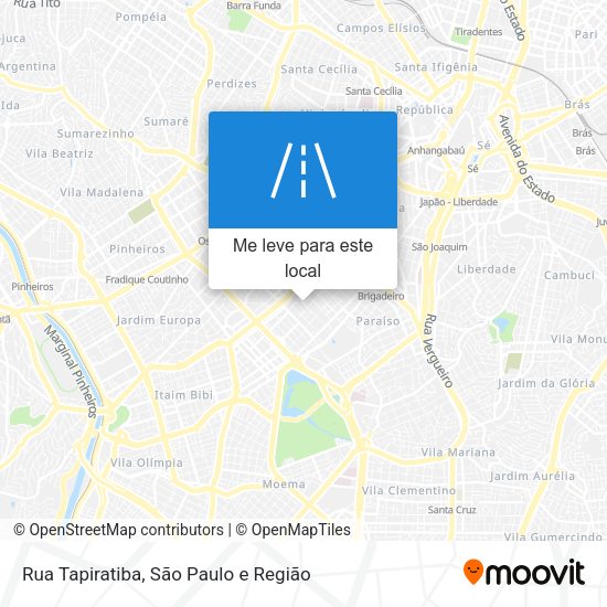 Rua Tapiratiba mapa