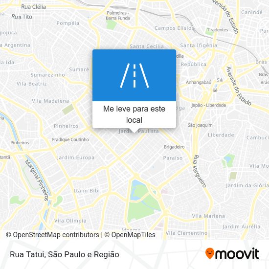 Rua Tatui mapa