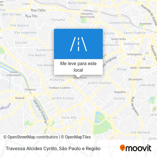 Travessa Alcides Cyrillo mapa