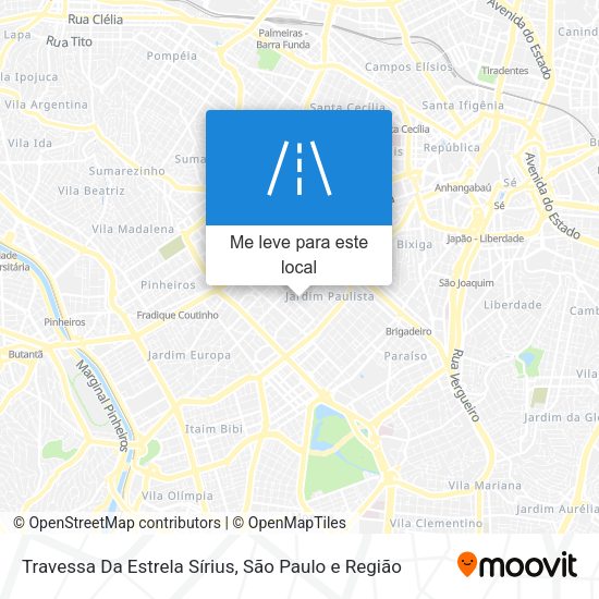 Travessa Da Estrela Sírius mapa