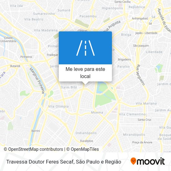 Travessa Doutor Feres Secaf mapa