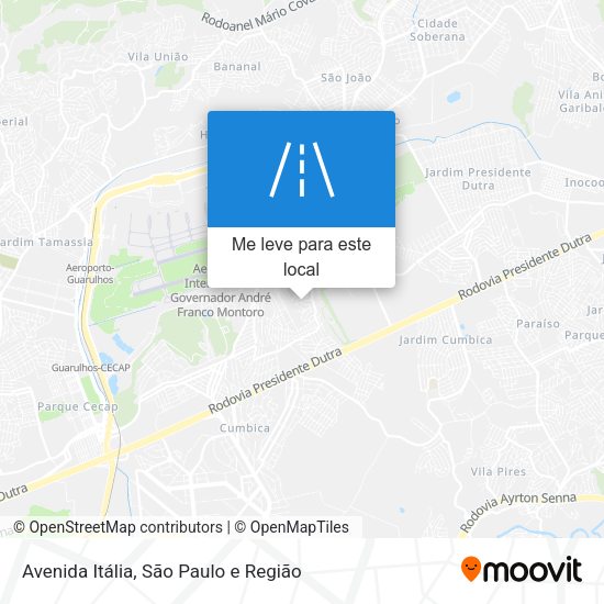 Avenida Itália mapa
