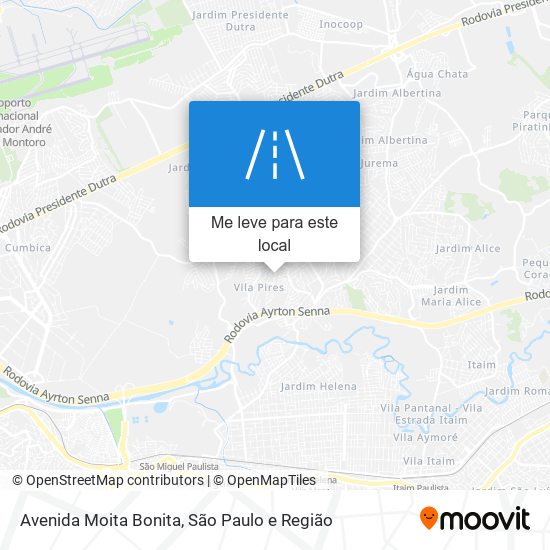 Avenida Moita Bonita mapa