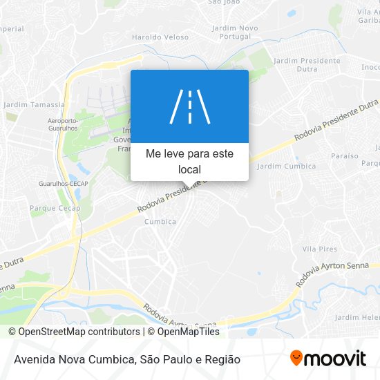 Avenida Nova Cumbica mapa