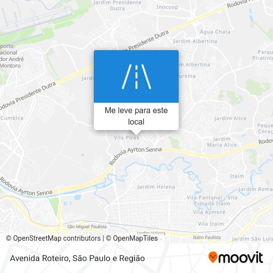 Avenida Roteiro mapa